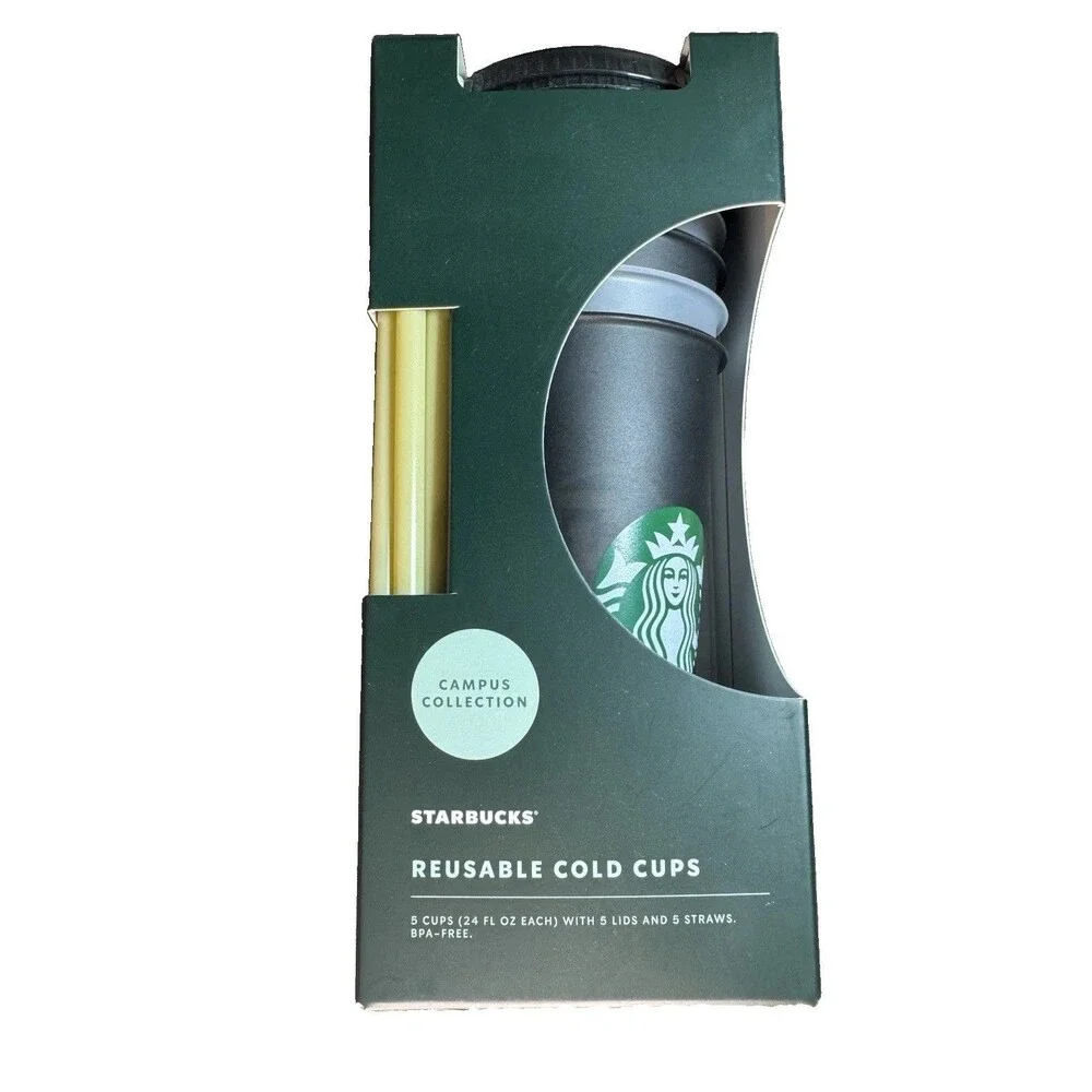 Starbucks University of Colorado Set Of 5 Reusable Cold Cups Campus Collection